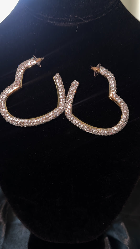 Cold Heart Hoop Earrings