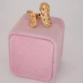 GOLD TEXTURED SHIELD RING