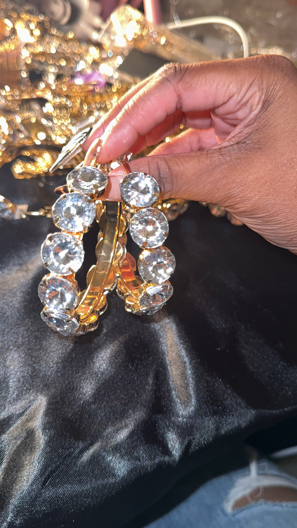 Rhinestone hoops