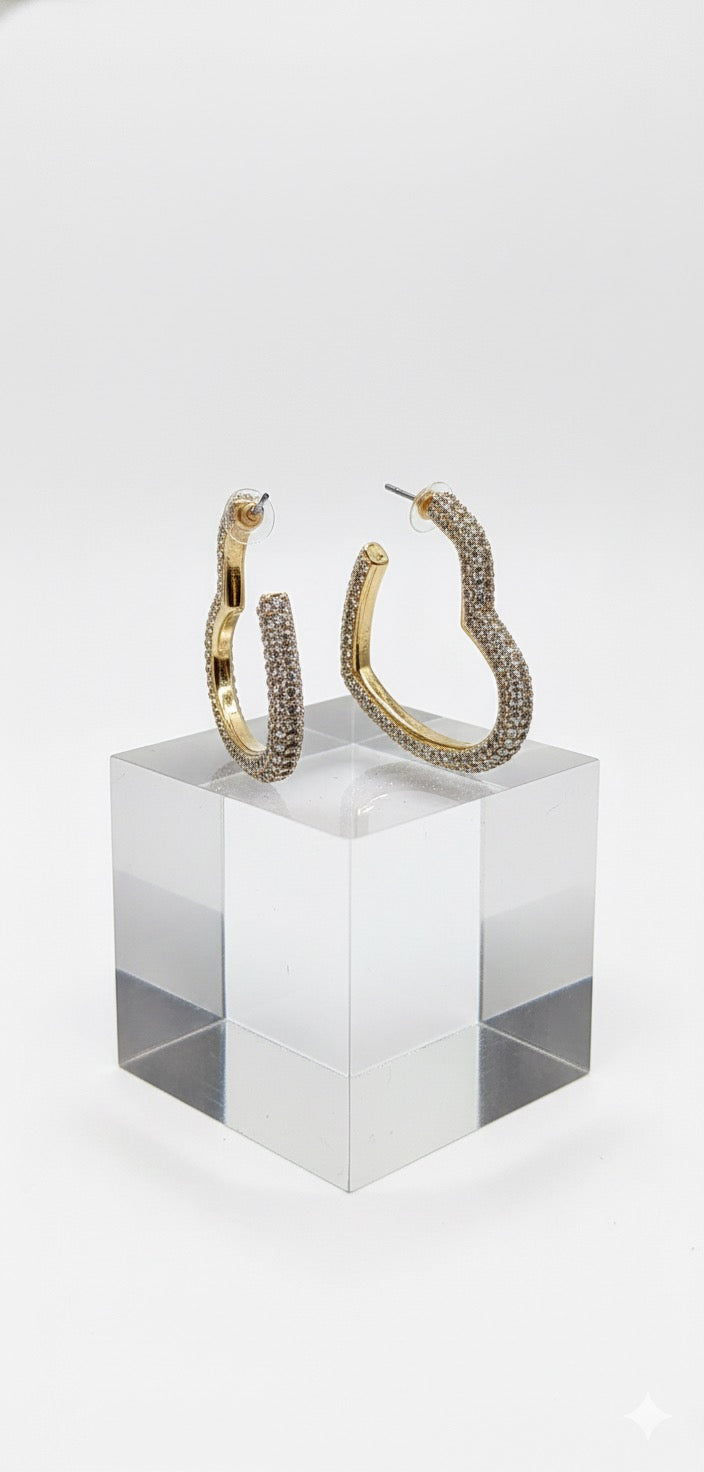 Cold Heart Hoop Earrings