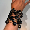 SHINY GOLD/BLACK SPHERE STACK